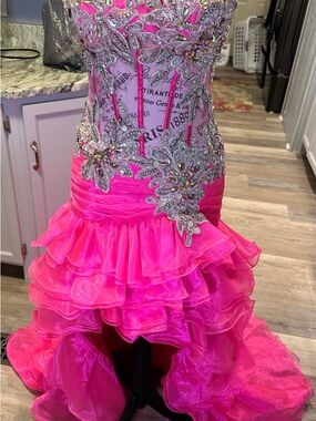 Tony Bowls Hot Pink Ruffles and Stones